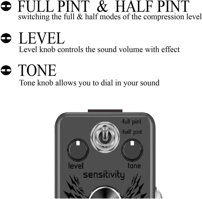 SOOMME Guitar Compressor Pedal for Analog Compression Effect Pedal Ultimate Comp Guitar Effects for Electric Guitar True Bypass - Image 1